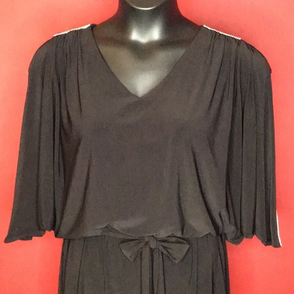 S. LEVINE COLD SHOULDER EMBELLISHED JUMPSUIT SZ L - Picture 2 of 8